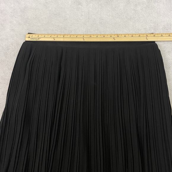 Torrid Pleated Midi Skirt Womens Size 2X Black Lined Elastic Waist Semi Sheer - Picture 4 of 11